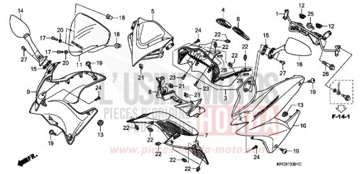 CAPOT (XL125V7/8) XL125V8 de 2008